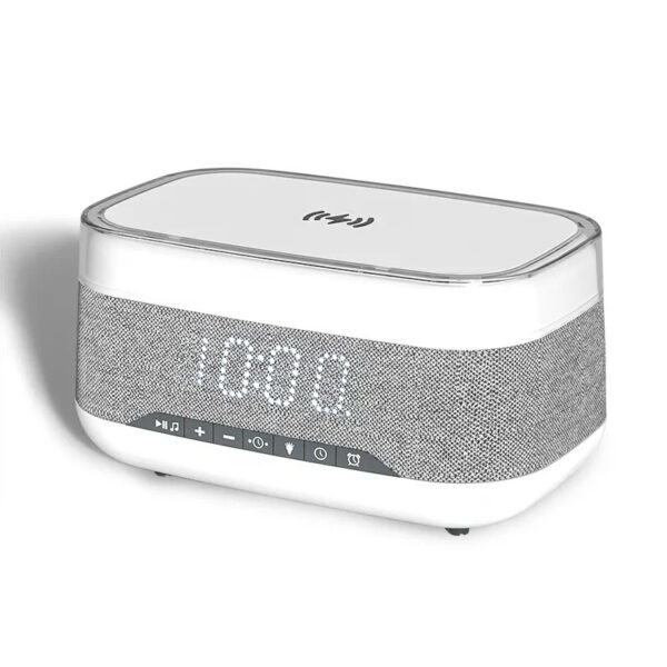 Intelligent Multifunctional Alarm Clock Bluetooth Speaker Wireless Charger Fast Charge Clock Atmosphere Night Light Home Decor - Image 3