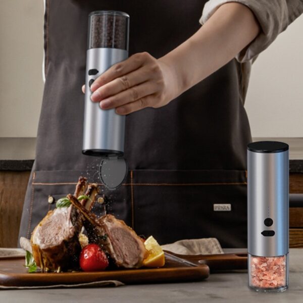 Electric Food Corn Soybean Salt And Pepper Grinder Mill Machine Rechargeable Electric Pepper And Salt Grinder Set With LED Kitchen Gadgets - Image 6